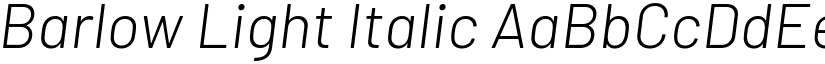 Barlow Light Italic font