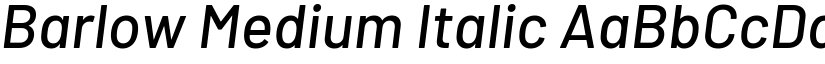 Barlow Medium Italic font