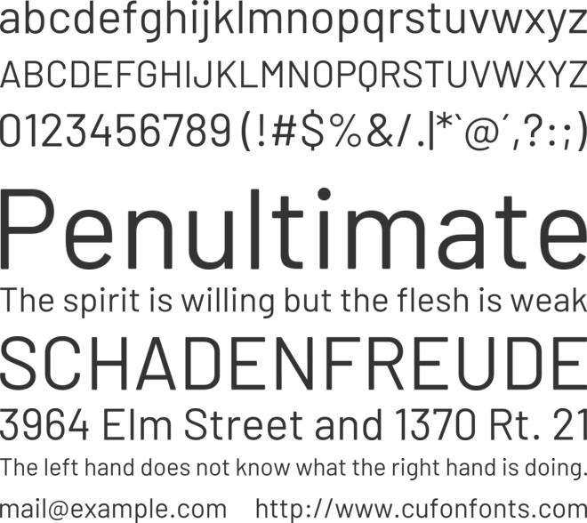 Barlow font preview