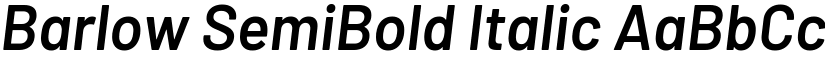 Barlow SemiBold Italic font