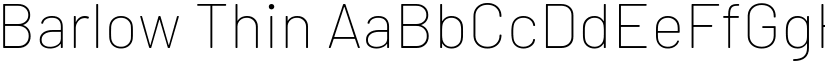 Barlow Thin font