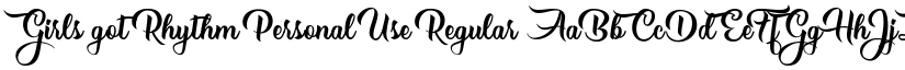 Girls got Rhythm Personal Use Regular font