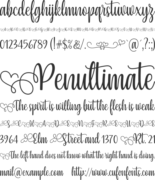 Yessy font preview