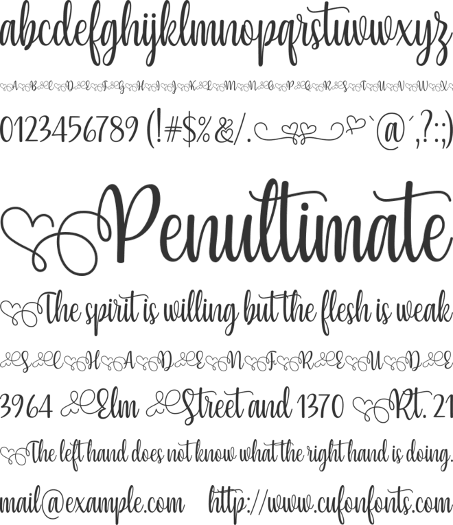 Yessy font preview