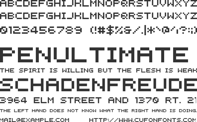Instructions font preview