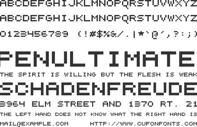 FiveByFive font preview