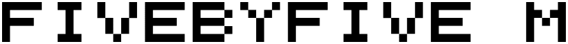 FiveByFive Medium font