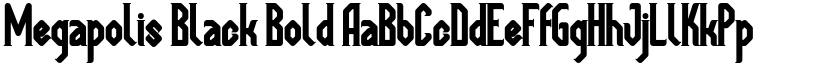 Megapolis Black Bold font
