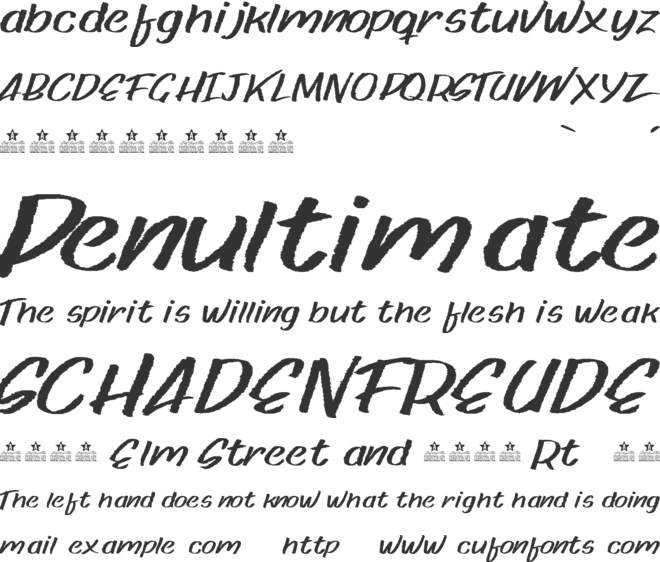 Paper rib font preview