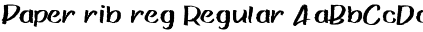 Paper rib reg Regular font