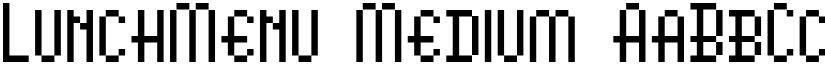 LunchMenu Medium font