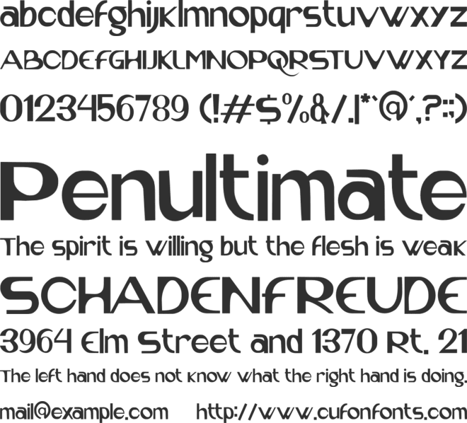 DENOLAX font preview