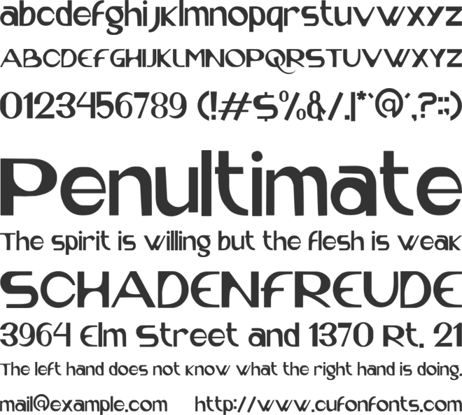 DENOLAX font preview