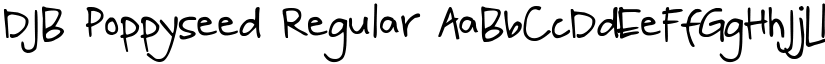 DJB Poppyseed Regular font