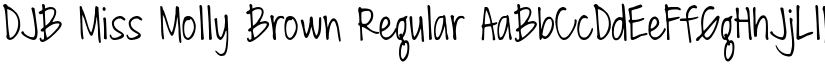 DJB Miss Molly Brown Regular font
