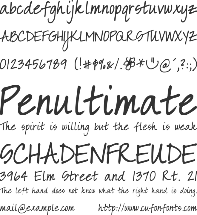 DJB Sarah prints font preview