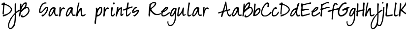 DJB Sarah prints Regular font