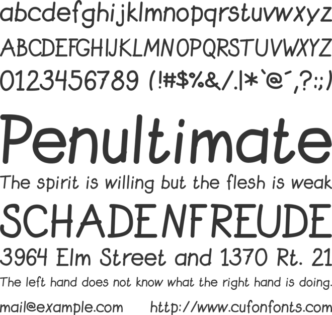 Sebran3 font preview