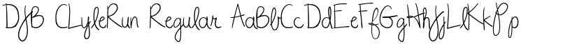 DJB CLyleRun Regular font