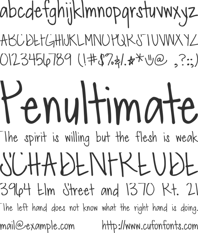 DJB Merry font preview