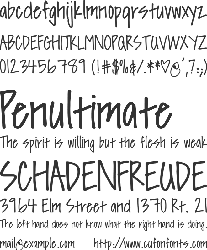 DJB Sissy font preview