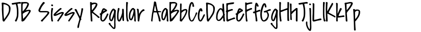 DJB Sissy Regular font