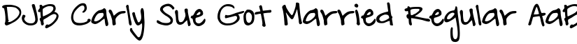 DJB Carly Sue Got Married Regular font