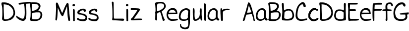 DJB Miss Liz Regular font