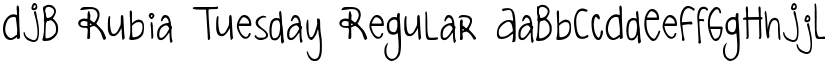 DJB Rubia Tuesday font download