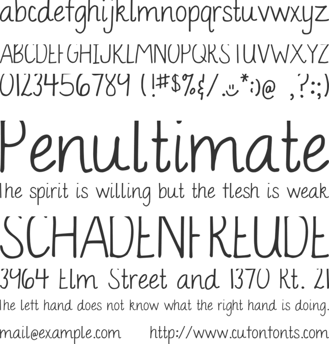 DJB Bailey font preview