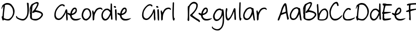 DJB Geordie Girl Regular font