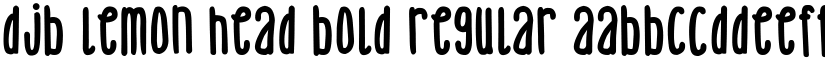 DJB Lemon Head Bold Regular font