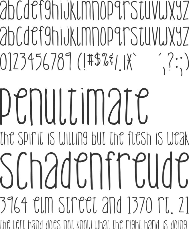 DJB Lemon Head font preview
