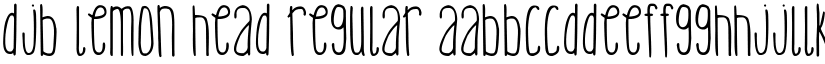 DJB Lemon Head Regular font