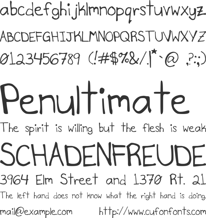 SecretSlob font preview