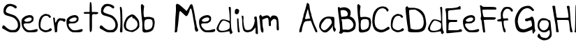 SecretSlob Medium font