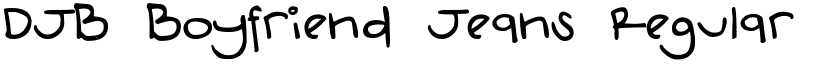 DJB Boyfriend Jeans Regular font
