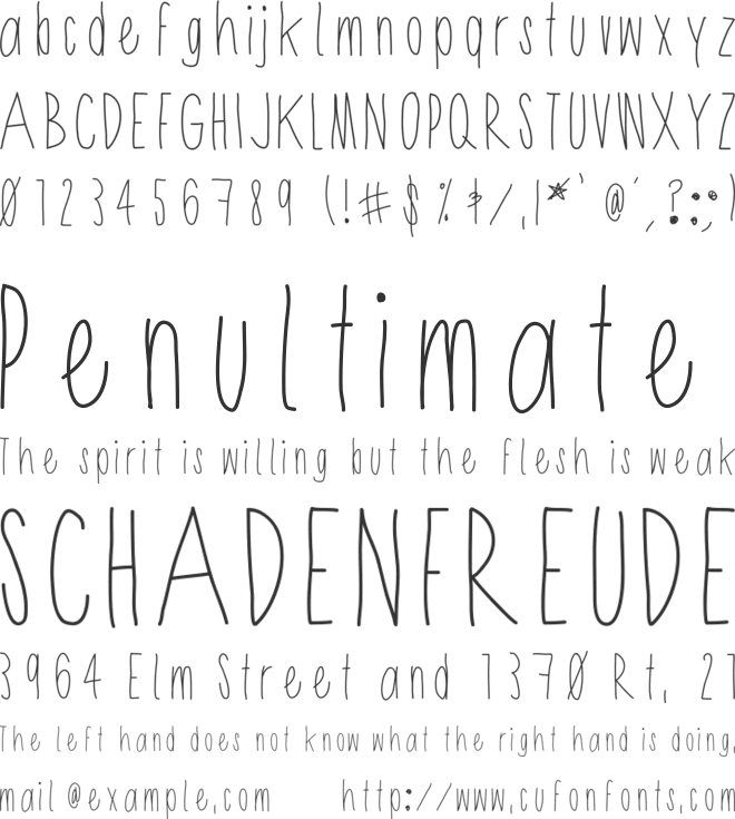 Shithead font preview