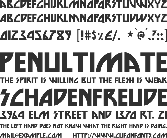 Die Nasty font preview