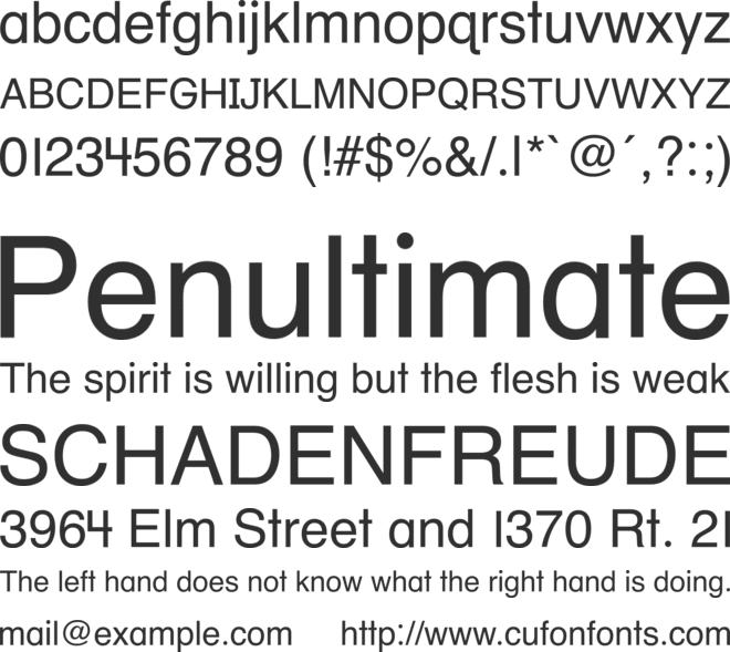 Helvetica School font preview