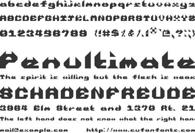 Enrealhorns font preview