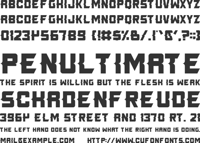 Killer Tech font preview