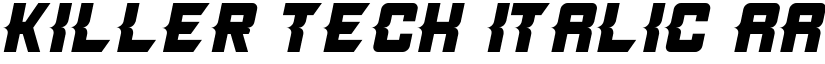 Killer Tech Italic font