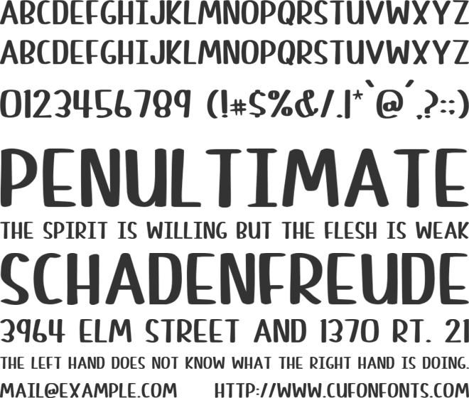 Cute Letters font preview