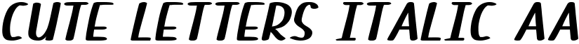 Cute Letters Italic font