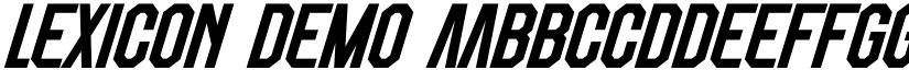 Lexicon Demo font