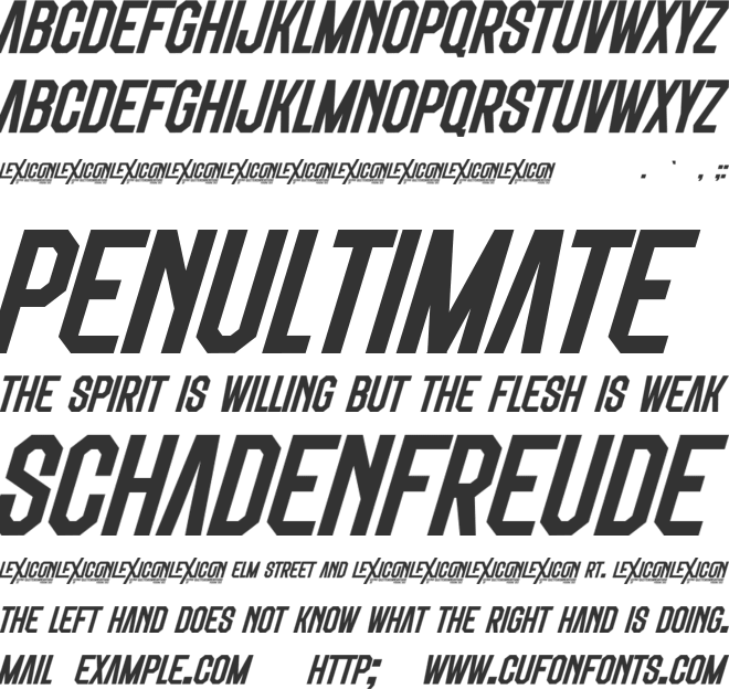 Lexicon font preview