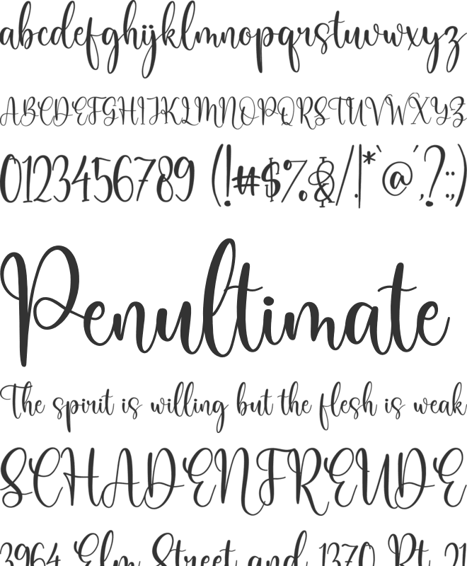 Rosalinda Berlinata font preview