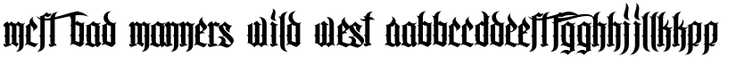 MCF bad manners wild west font