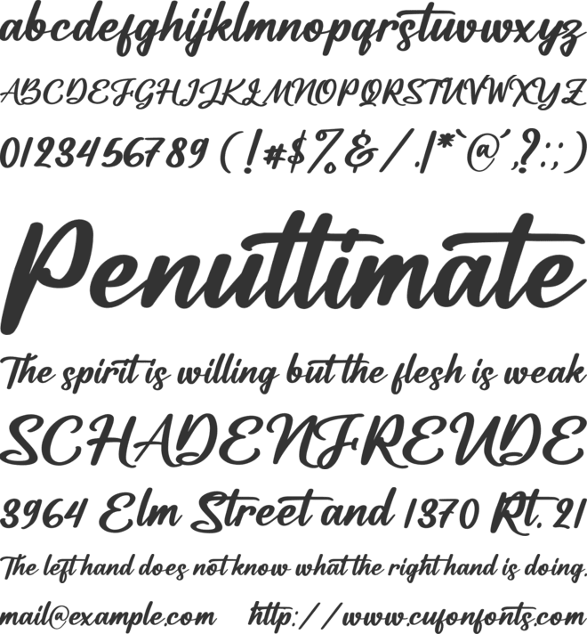 Catalish Huntera font preview